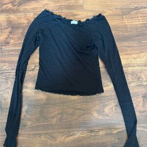 Black Off-Shoulder Women's Top